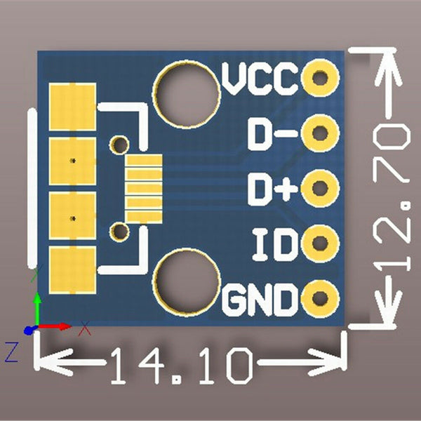 5Pcs Female Micro USB to DIP Adapter Converter 2.54mm PCB Breakout Board JR