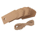 100 pcs Kraft paper Empty card Hand drawing Gift Label Tags Hearts Hollow b