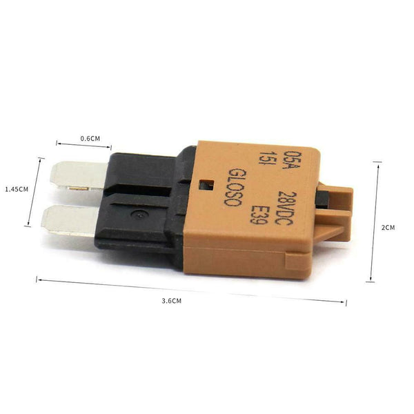 DC32V Manual Reset ATC Circuit Breaker Blade Fuse for Car Boat(5A Brown)