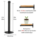 1X(11 Inch Industrial Black Iron Pipe Shelf Bracket, Steampunk Decor Floati