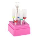 7x Ceramic Nail Drill Bit Set Barrel Head for Electric Drill Bits Coarse