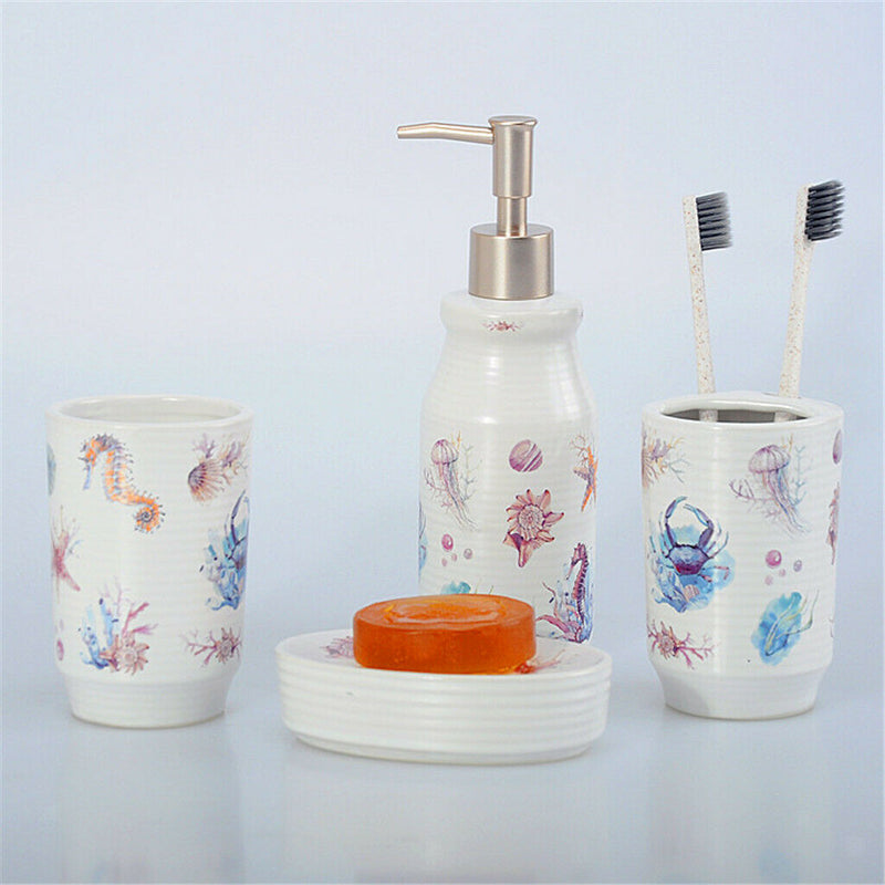 Bathroom Accessories Set, Bathroom Decor Sets - Soap Dispenser, Bar Soap Dish,