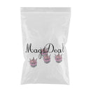 4 x Car Crown Diamond Tyre Tire Wheel Stem Air Valve Dust Cover Screw Cap Pink