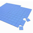 Blue 100mmx100mmx1mm GPU CPU Heatsink Cooling Thermal Conductive Silicone Pad ES