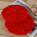5 round heart-shaped waffle biscuit grade silicone cake mold oven microwave ov%!