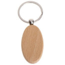 50Pcs DIY Blank Wooden Key Chain Rectangle Heart Round Ellipse Carving Key