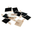 20pcs Mini Blackboard Wooden Clip Long Photos Peg Memo Clips Ornaments