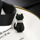 Fashion Crystal Cat Brooch Pin Collar Decoration Badge Corsage Jewelry Gifts J3C