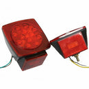 Pair Led Submersible Square Lights Trailer Under 80 Inch Tail Brake Boat St W5W4