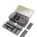 Waterproof Fishing Tackle Box Durable Dual Layer Lures Bait Storage Case Plastic