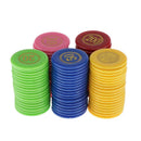 Poker Game Tokens, 100 Pack of Plastic Value Chips, 1.6 inch Counting Markers