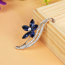 New Flower Rhinestone Crystal Women Wedding Party Jewelry Brooches Pin