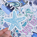 50pcs Blue Ice Penguin Sea Skateboard Stickers Laptop Luggage Decals Sticker3C