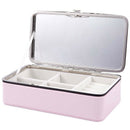 Portable Korean Jewelry Box Organizer Travels Faux leather Ring Bracelet Ea O9A6