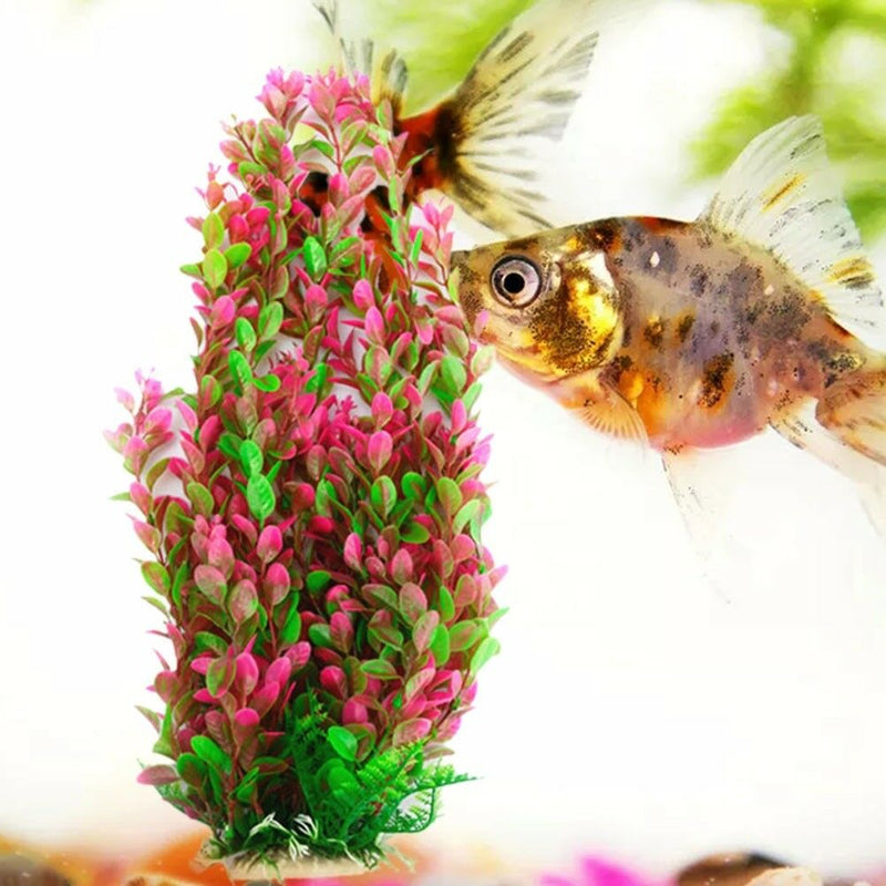 46CM Rhodo Green Plastic Water Plant for Aquarium Fish Tank Ornament Decor #