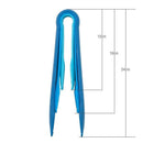 Set of 3 Tone Blue Compact Large Medium Small Plastic Cooking Tongs
