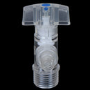 1pcs Transparent Plastic Faucet 4-Divided Triangle Valve Pagoda Head Water T JR