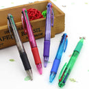 1X(12X Retractable Ballpoint Handwriting Pens-Soft Grip Four Coloured Ball