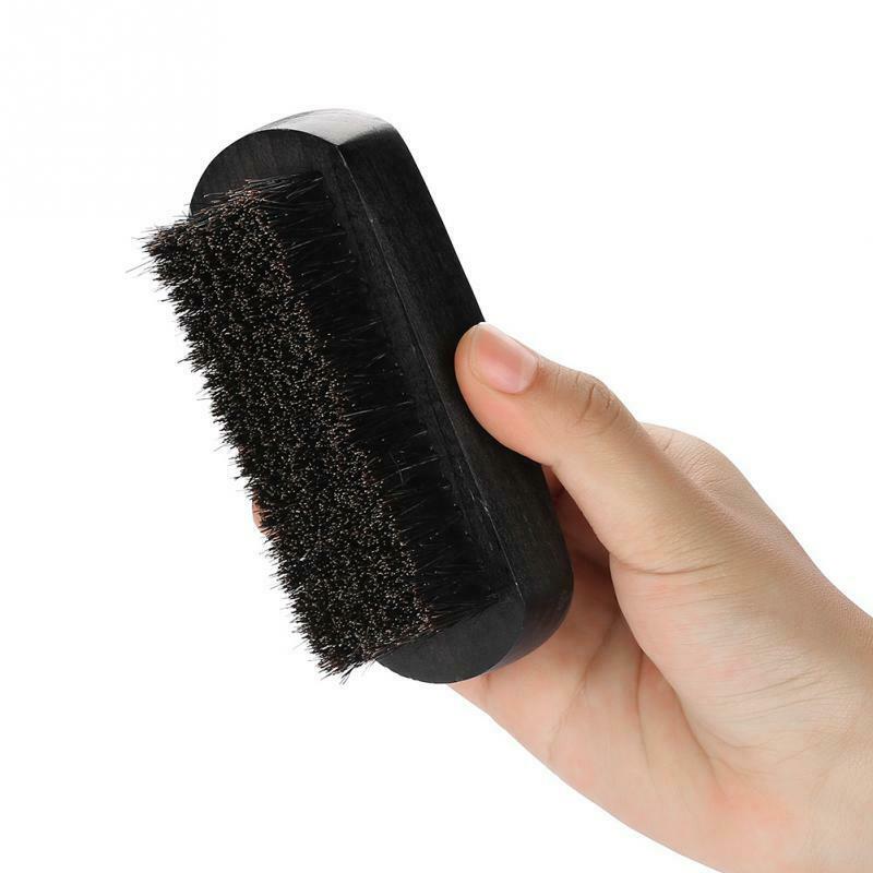 Bluezoo Men Mustache Oval Black Brush Beard Care Shaving Cleaning Grooming  F5L2