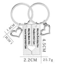 2pcs Romantic Lover Key Chain Set Lettering Fashion Keyring Pendant Jewelry