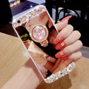 Fashion Crystal Glitter Diamond Mirror Back Case Protective Covers For Ipho