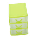 Mini translucent Drawer type plastic Storage Boxï¼ˆgreen 3 Layersï¼‰