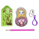 Set Of 5 Diamond Painting Keychain, 5D Making Diy Full Drill Special Shape