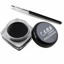 2Pcs Waterof Eye Liner Eyeliner Shadow Gel Makeup + Black SH Brush T1V4