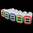 1x Universal Double USB Port Car Charger LED Adapter For Cell Phones Random New