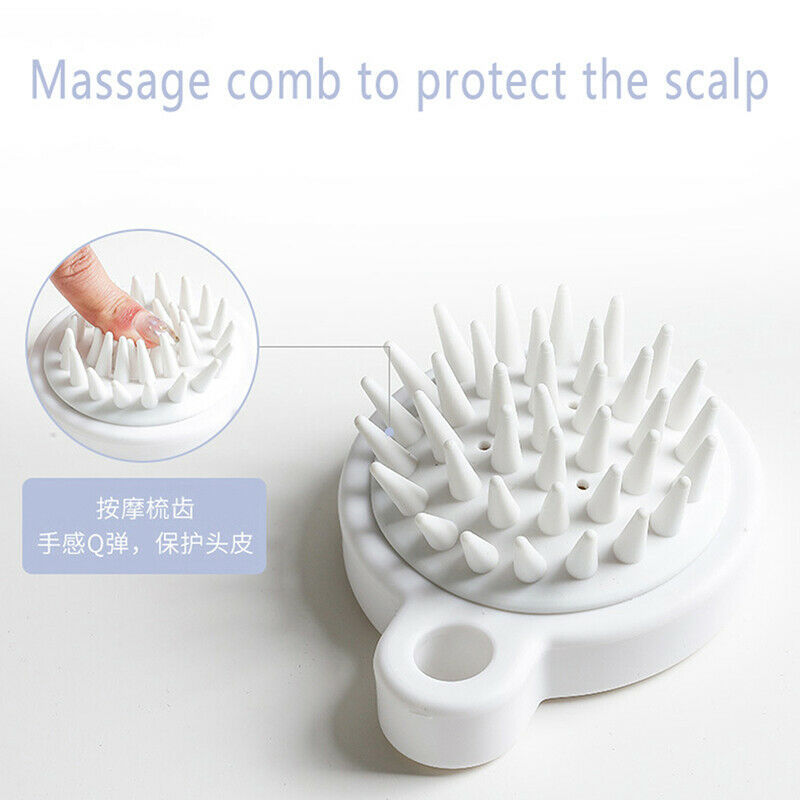 Handheld Silicone Scalp Shampoo Massage Brush Washing Shower Clean Brush Bat Hn