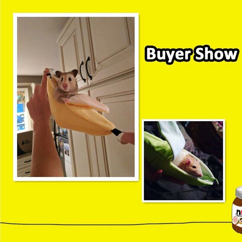 Pet Banana Bed Hamster Bed House Hammock Small Animal Bed House Cage Nest H T4X2
