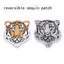 1pc tiger reversible change color sequins sew on patches for clothes diy craft Z
