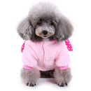 Pet Puppy Dog Comfortable Rabbit Shape Jacket Warm Plush Coat Pink