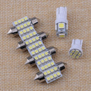 13x Car LED Lights Interior Package T10 Festoon Map Dome License Plate