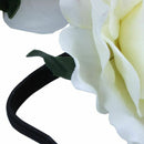 Women's Hawaiian Stretch Rose Flower Headband Floral Crown for Garland
