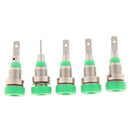 5Pcs 2mm Banana Plugs Female Jack Socket Plug Wire Connector Green