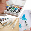 Water Soft Brush Pen Paint For Watercolor Reusable 3Size Beginners Calligra B6Y9