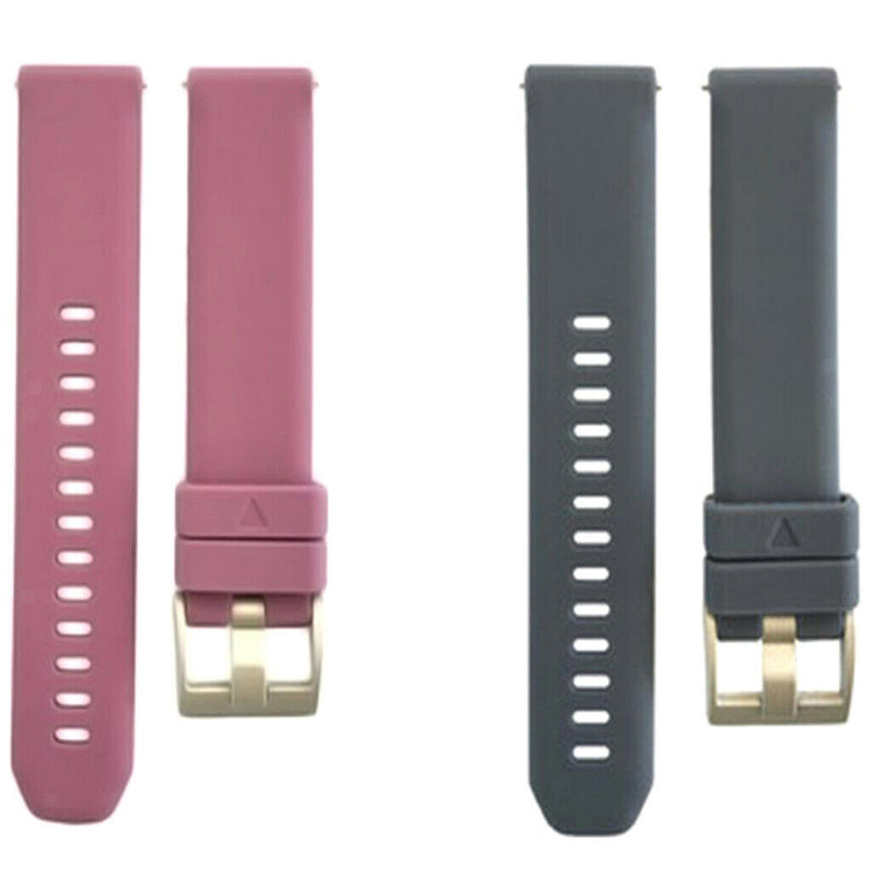 2pcs 20mm Universal Soft Rubber Silicone Skin-Friendly Sweatproof Smart Watch
