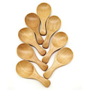 8Pcs Small Wooden Salt Spoon Solid Wood Condiments Spoon Handmade Honey Tea Z7I9
