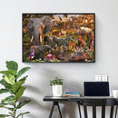 DIY Full Round Drill Rhinestone Picture African Color Animal Painting Kit
