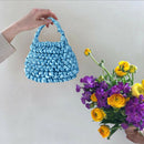 Ribbon Hand-woven Women Handbag Ladies Crochet Handmade Totes Clutch Bags