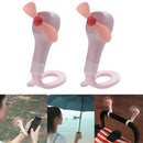 2x Flexible Outdoor Personal Mini Fan Portable Office Travel Hands-free Fan