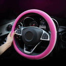Pink Car Steering Wheel Cover Decor 38cm 15" Bling Rhinestone Diamond Girl Lady