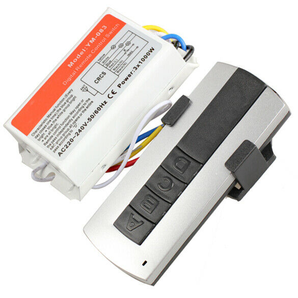 3 Channel Wireless Remote Control Digital Remote Control Switch Lightswitch
