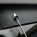 8Pcs Car Charger Line Headphone / USB Cable Car Clip Interior Accessories Black