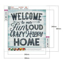 5D DIY Full Drill Diamond Painting Words Embroidery Craft Kit Decor Cross Stitch