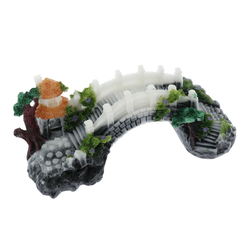 Aquarium Hide Hut Artificial Bridge Wonderful for   Tank Landscape Decor