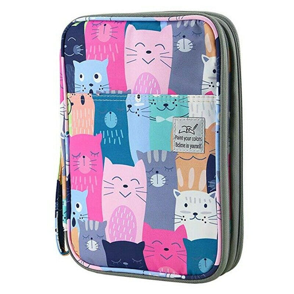 192 Slots Large Capacity Pencil Bag Case Organizer Cosmetic Bag for Colored X1T1