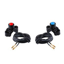 2 Sets Dirt Bike Handlebar On/Off Kill Stop Start Button Switch - Red+Blue