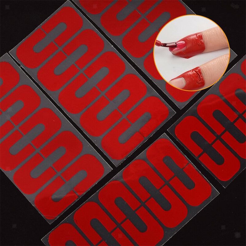 50 Pieces Soft Latex Nail Polish Protector Spill-proof Stickers Manicure Anti